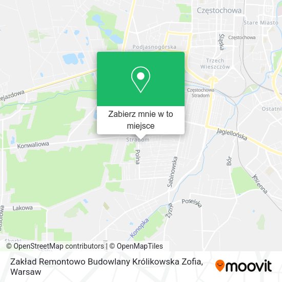 Mapa Zakład Remontowo Budowlany Królikowska Zofia