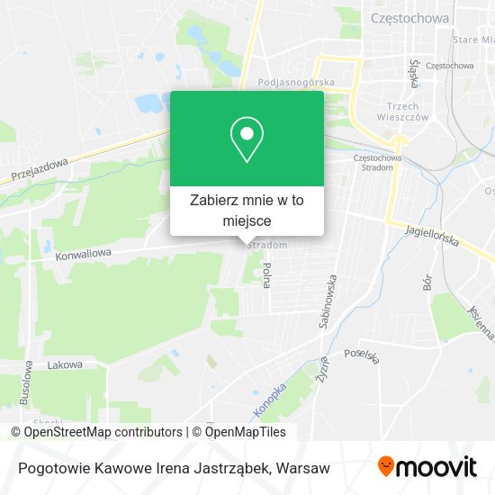 Mapa Pogotowie Kawowe Irena Jastrząbek