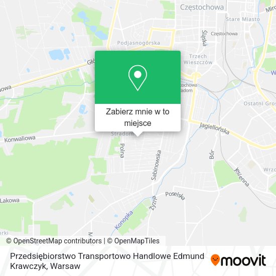 Mapa Przedsiębiorstwo Transportowo Handlowe Edmund Krawczyk