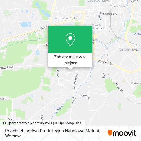 Mapa Przedsiębiorstwo Produkcyjno Handlowe Matoni