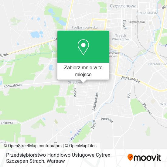 Mapa Przedsiębiorstwo Handlowo Usługowe Cytrex Szczepan Strach