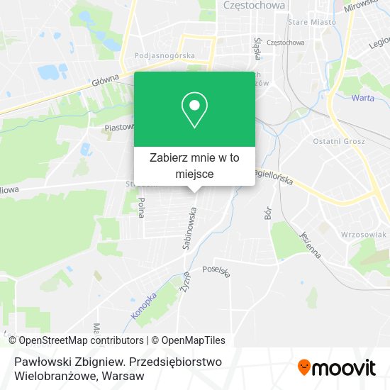 Mapa Pawłowski Zbigniew. Przedsiębiorstwo Wielobranżowe