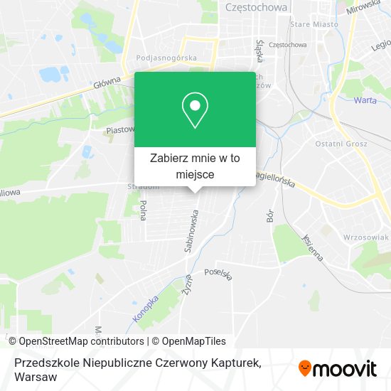 Mapa Przedszkole Niepubliczne Czerwony Kapturek