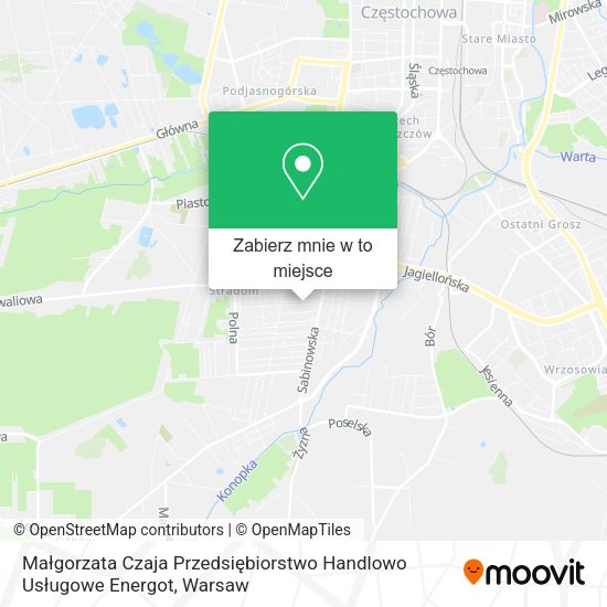 Mapa Małgorzata Czaja Przedsiębiorstwo Handlowo Usługowe Energot