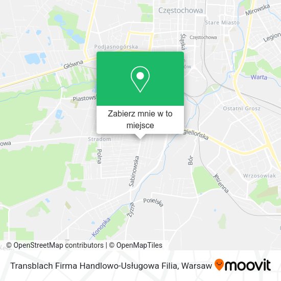 Mapa Transblach Firma Handlowo-Usługowa Filia