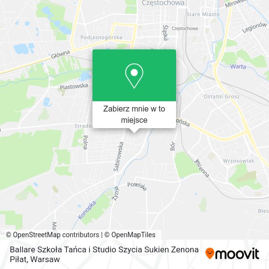 Mapa Ballare Szkoła Tańca i Studio Szycia Sukien Zenona Piłat