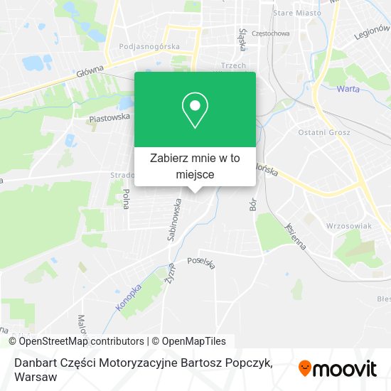 Mapa Danbart Części Motoryzacyjne Bartosz Popczyk