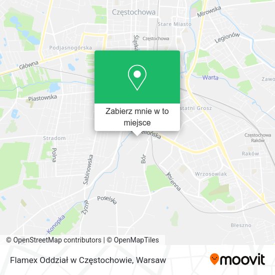 Mapa Flamex Oddział w Częstochowie