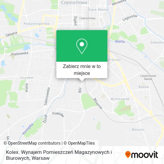 Mapa Kolex. Wynajem Pomieszczeń Magazynowych i Biurowych