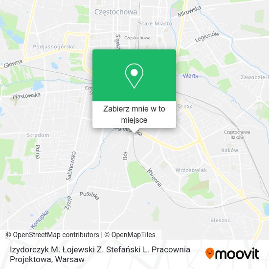 Mapa Izydorczyk M. Łojewski Z. Stefański L. Pracownia Projektowa