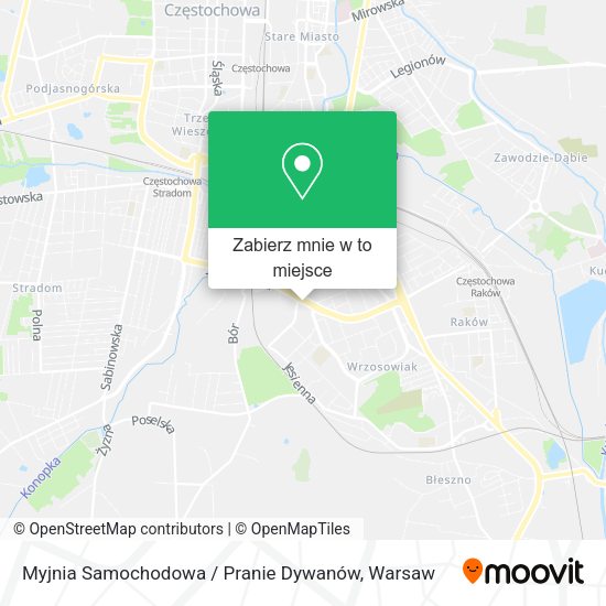 Mapa Myjnia Samochodowa / Pranie Dywanów