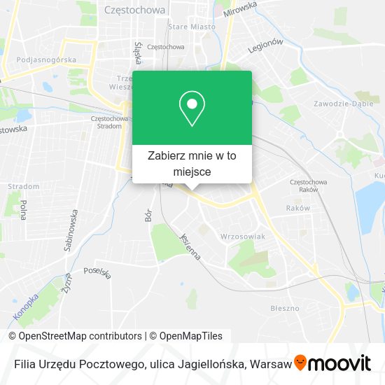 Mapa Filia Urzędu Pocztowego, ulica Jagiellońska