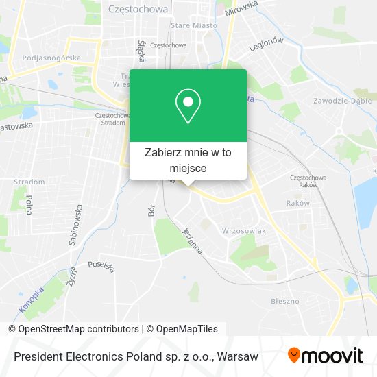 Mapa President Electronics Poland sp. z o.o.