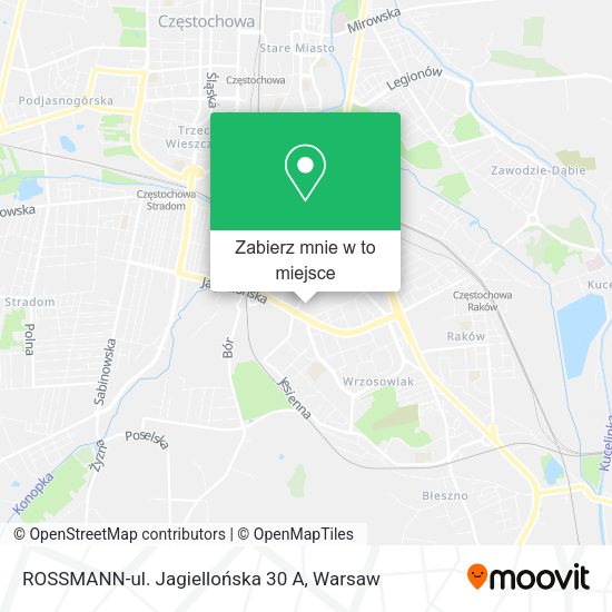 Mapa ROSSMANN-ul. Jagiellońska 30 A