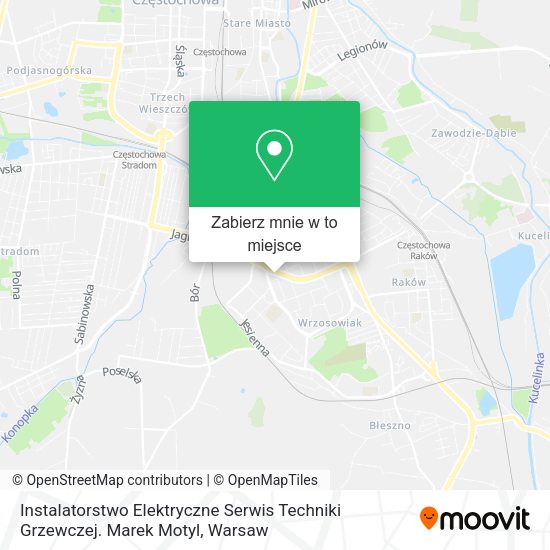 Mapa Instalatorstwo Elektryczne Serwis Techniki Grzewczej. Marek Motyl