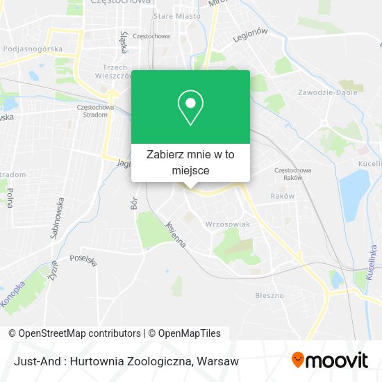 Mapa Just-And : Hurtownia Zoologiczna