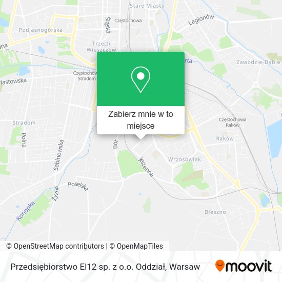 Mapa Przedsiębiorstwo El12 sp. z o.o. Oddział