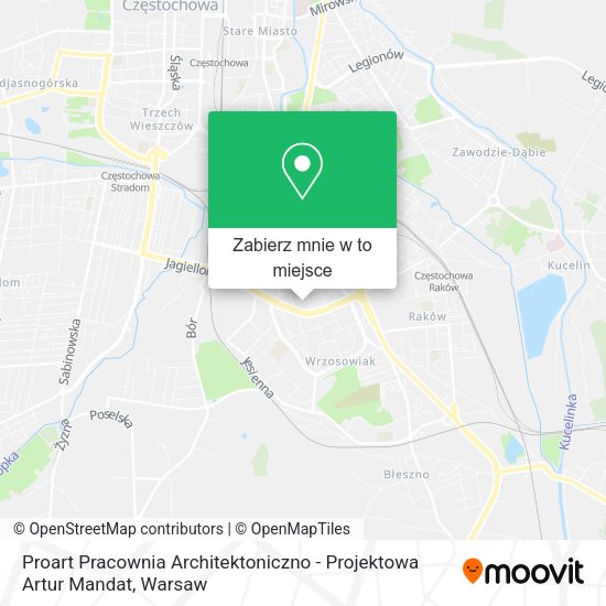 Mapa Proart Pracownia Architektoniczno - Projektowa Artur Mandat