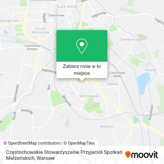 Mapa Częstochowskie Stowarzyszenie Przyjaciół Spotkań Małżeńskich