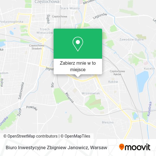 Mapa Biuro Inwestycyjne Zbigniew Janowicz