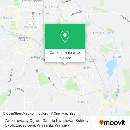 Mapa Zaczarowany Ogród. Galeria Kwiatowa. Bukiety Okolicznościowe, Wiązanki