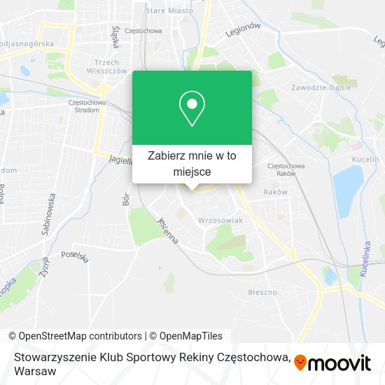 Mapa Stowarzyszenie Klub Sportowy Rekiny Częstochowa