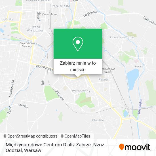 Mapa Międzynarodowe Centrum Dializ Zabrze. Nzoz. Oddział