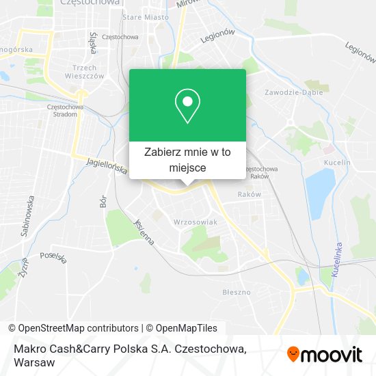 Mapa Makro Cash&Carry Polska S.A. Czestochowa