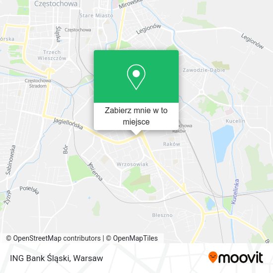 Mapa ING Bank Śląski