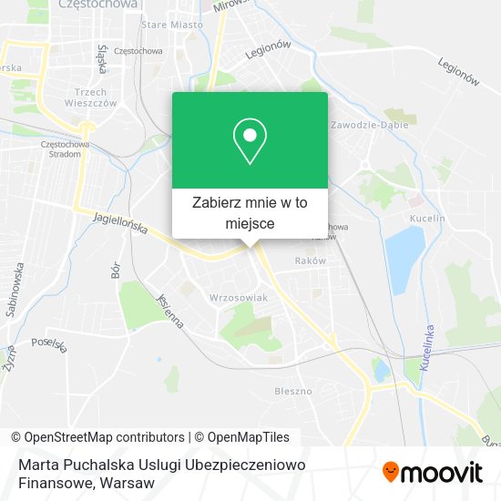 Mapa Marta Puchalska Uslugi Ubezpieczeniowo Finansowe