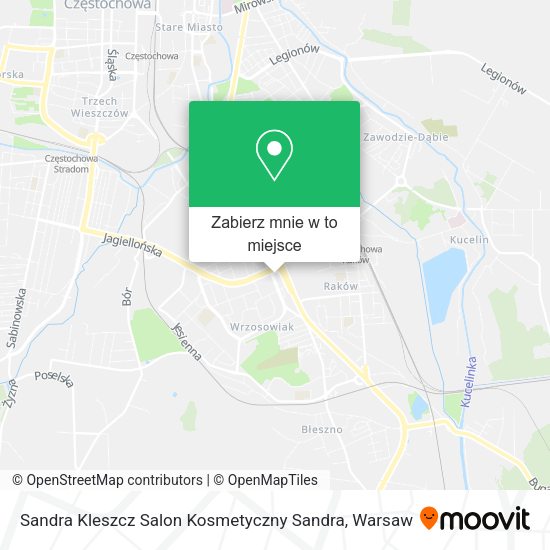 Mapa Sandra Kleszcz Salon Kosmetyczny Sandra