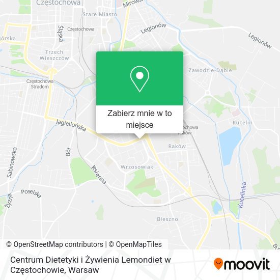 Mapa Centrum Dietetyki i Żywienia Lemondiet w Częstochowie