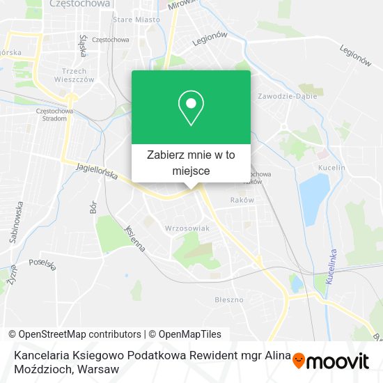 Mapa Kancelaria Ksiegowo Podatkowa Rewident mgr Alina Moździoch