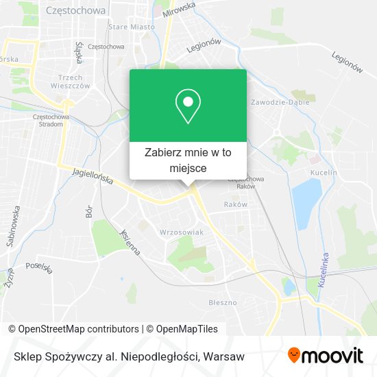 Mapa Sklep Spożywczy al. Niepodległości