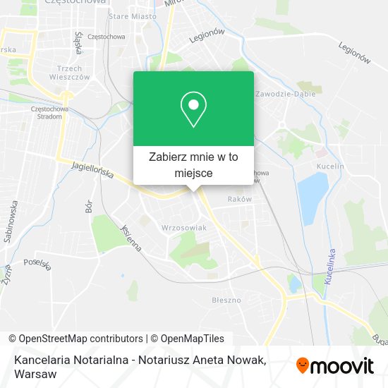 Mapa Kancelaria Notarialna - Notariusz Aneta Nowak