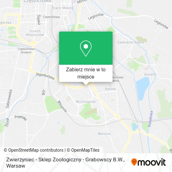 Mapa Zwierzyniec - Sklep Zoologiczny - Grabowscy B.W.