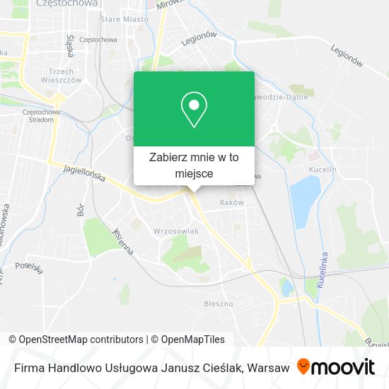 Mapa Firma Handlowo Usługowa Janusz Cieślak