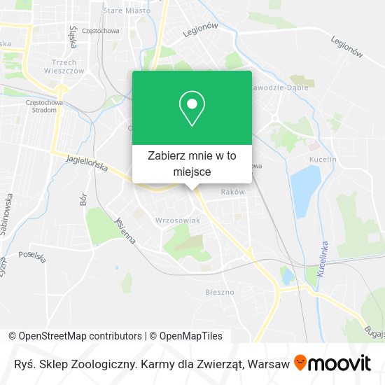 Mapa Ryś. Sklep Zoologiczny. Karmy dla Zwierząt