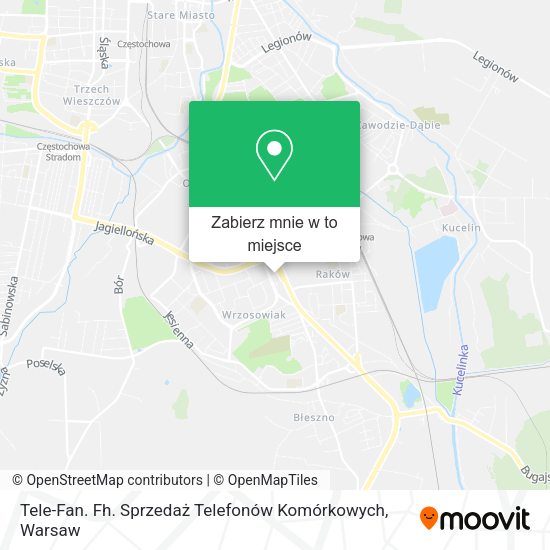 Mapa Tele-Fan. Fh. Sprzedaż Telefonów Komórkowych