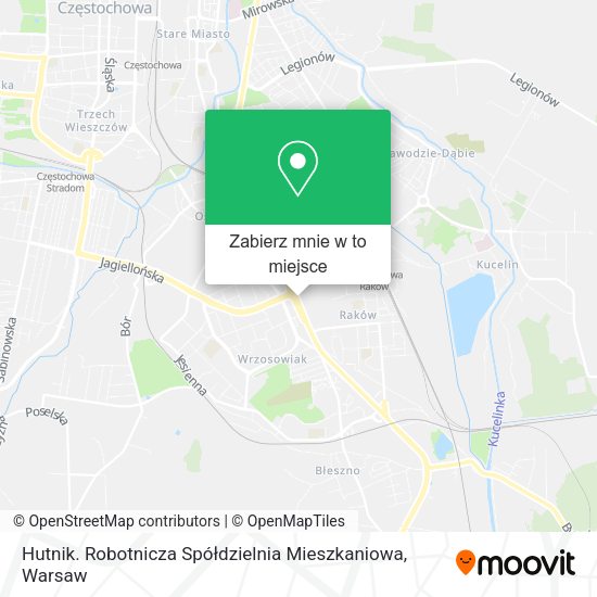 Mapa Hutnik. Robotnicza Spółdzielnia Mieszkaniowa