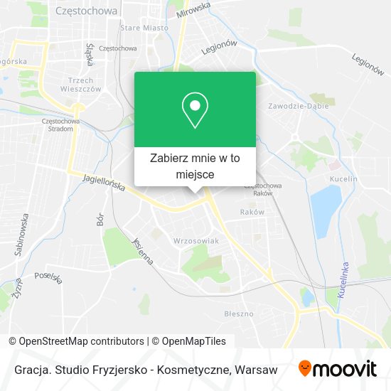 Mapa Gracja. Studio Fryzjersko - Kosmetyczne