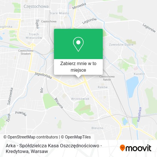 Mapa Arka - Spółdzielcza Kasa Oszczędnościowo - Kredytowa