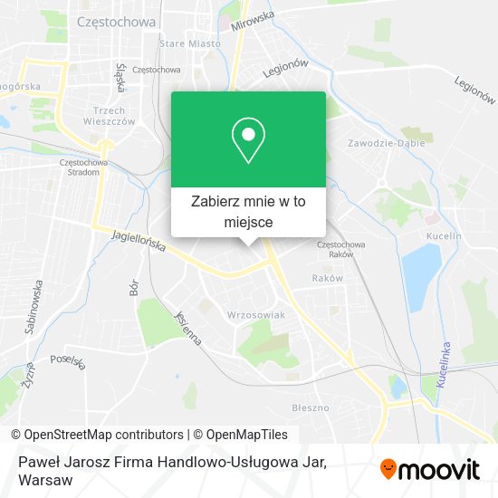 Mapa Paweł Jarosz Firma Handlowo-Usługowa Jar