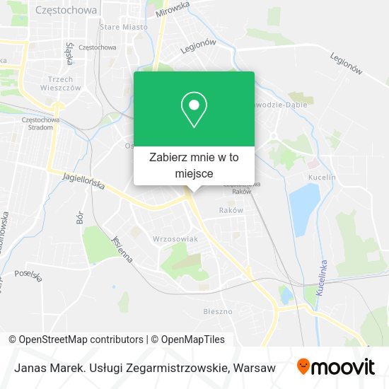 Mapa Janas Marek. Usługi Zegarmistrzowskie