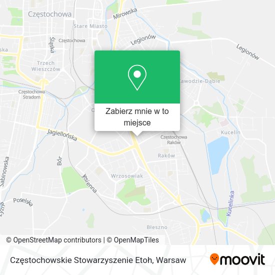 Mapa Częstochowskie Stowarzyszenie Etoh