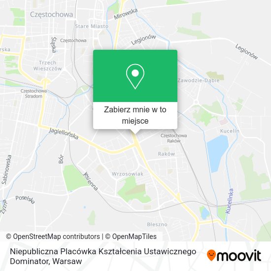 Mapa Niepubliczna Placówka Kształcenia Ustawicznego Dominator