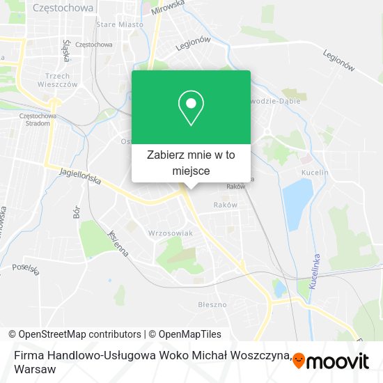 Mapa Firma Handlowo-Usługowa Woko Michał Woszczyna