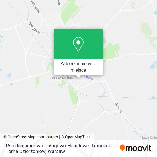 Mapa Przedsiębiorstwo Usługowo-Handlowe. Tomczuk Toma Dzierżoniów