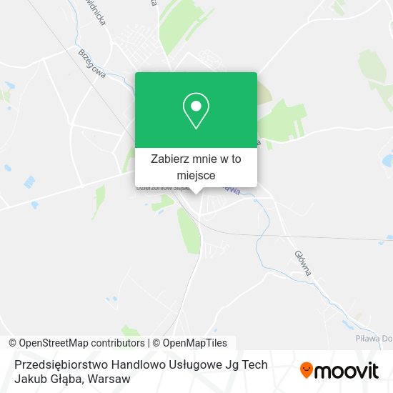 Mapa Przedsiębiorstwo Handlowo Usługowe Jg Tech Jakub Głąba