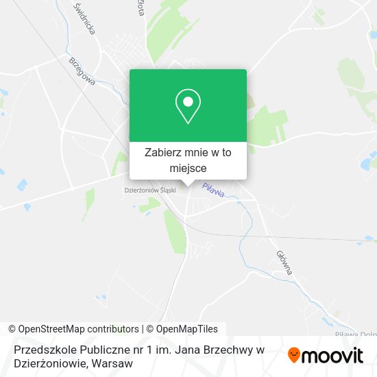 Mapa Przedszkole Publiczne nr 1 im. Jana Brzechwy w Dzierżoniowie